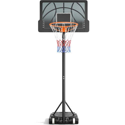 Toremore 30" Portable Kid Basketball Hoop Outdoor, 3.6-7 FT Height Adjustable Basketball Hoop Outdoor Indoor for Kids, Teens, Youth