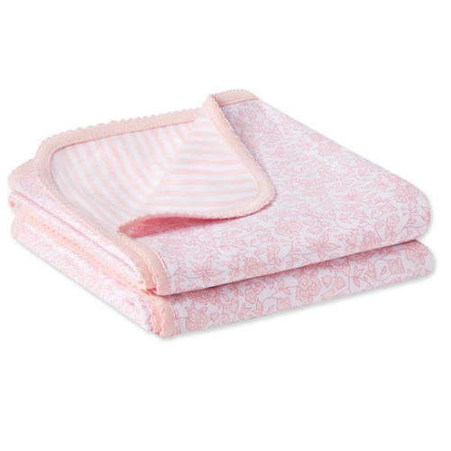 Reversible Baby Blanket in Pink