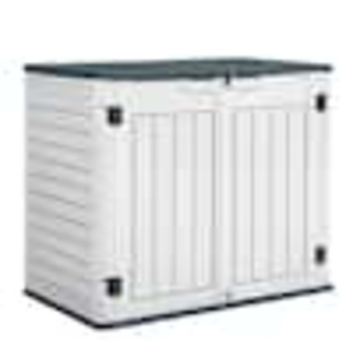 Tozey 4 ft. 2 in. x 2 ft. 5 in. 205 Gal. Horizontal Resin Storage Deck Box T-PSB0094D4WGY