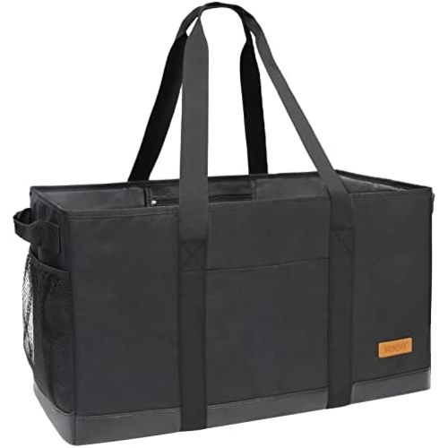 WONDAY Large Stand Up Utility Tote Bag, Reusable Grocery Bags Foldable with Waterproof Bottom