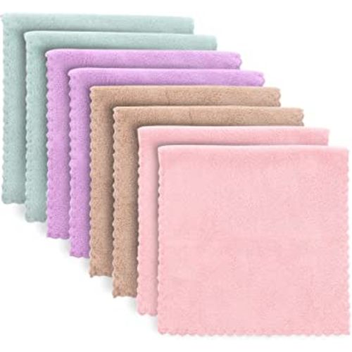 Super Soft Burp Cloths 8 Pack - Thick Baby Washcloths - Extra Absorbent - Perfect Size Large 20" by 10" - Light and Easy to Carry - Milk Spit Up Rag - Burpy Cloths for Unisex, Boy, Girl - Multicolored
