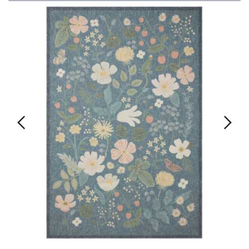 Rifle Paper Co. x Loloi Cotswolds Strawberry Fields COT-01 Floral Area Rugs | Rugs Direct