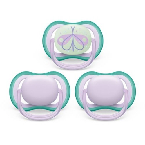 Philips Avent Ultra Air Day Time Pacifier 0-6m - Fresh Lilac/Butterfly - 3pk