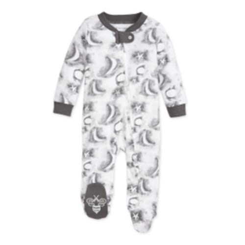 Cloudy Night Organic Baby Zip Front Loose Fit Footed Pajamas | Burt's Bees Baby®