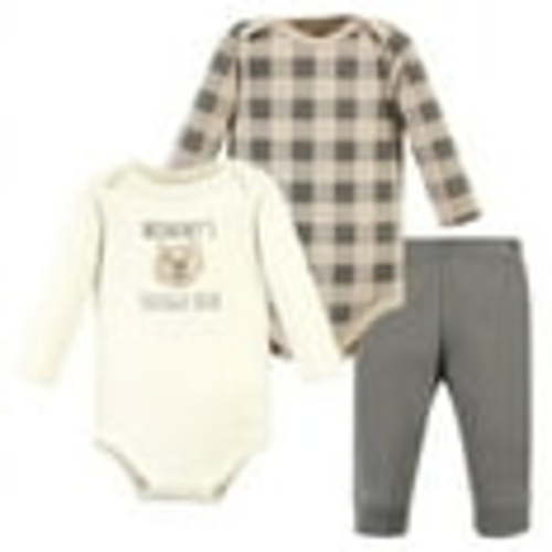 Hudson Baby 2 Cotton Long Sleeve Bodysuits and Pant Set, Preemie - 24 Months