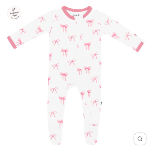 Zippered Footie in Bow