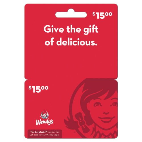 Wendy's $15 Gift Card