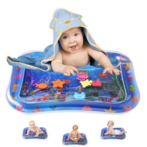 MooieBaby's Water Play Mat, Cute Water Turtle Pattern, Inflatable Tummy Time Water mat for Babies, Infant and Todlers, Perfect Fun time Play Activity Center, Development Toys Baby Gifts