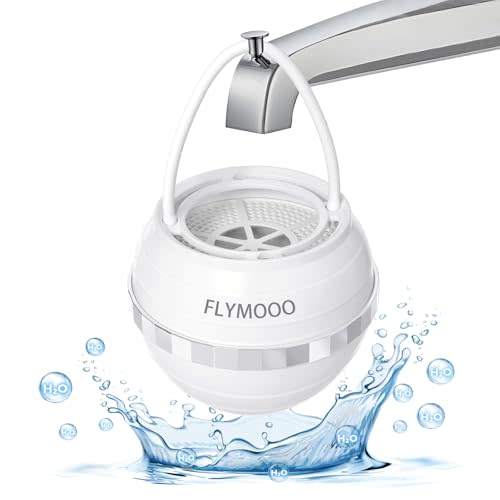 Water Filter for Tub Faucet - 8 Stages Bathtub Water Filter Reduces Contaminants for Softer, Smoother Skin - 2,500 Gallons of Filtration, BPA Free (White)