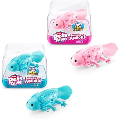 Pets Alive Robo Axolotl Swimming, Electronic Pet Toy (2 Pack) by ZURU