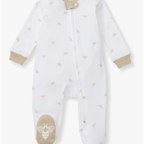 Burt's Bees Baby Boys' Sleep & Play PJs, 100% Organic Cotton One-Piece Zip Front Jumpsuit, Baby Boys Footie Pajamas & PJs