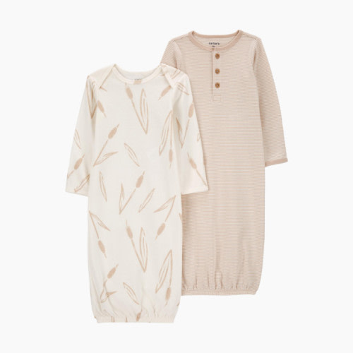 Carter's Gown (2 Pack) - Khaki, 3 M