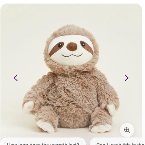 Weighted Sloth Warmies | Microwavable Sloth Stuffed Animal