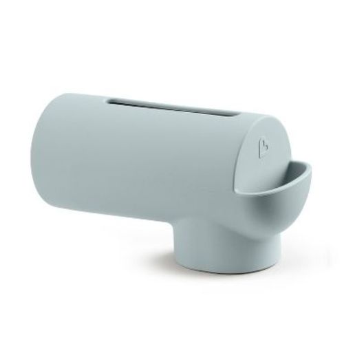 Munchkin Soft Spot Silicone Bathtub Spout Faucet Guard Cover with Built-in Bubble Bath Dispenser - Slate