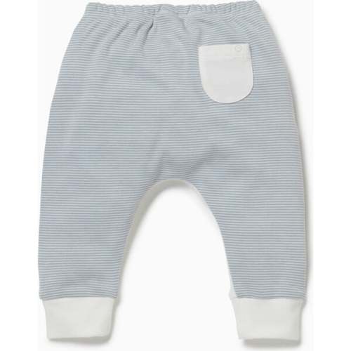 Cuffed Yoga Pants, Blue And White - MORI | Maisonette