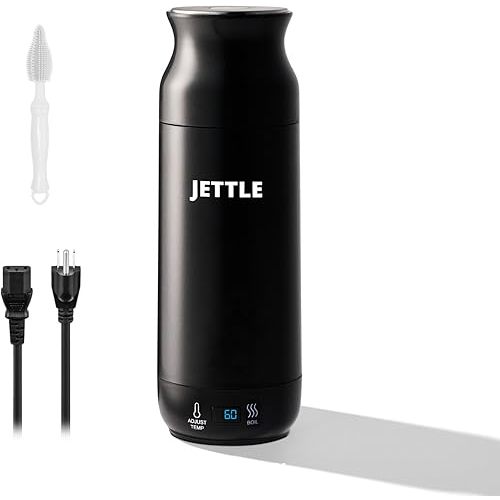 Electric Kettle - Travel Portable Heater for Coffee Tea Milk Soup - Stainless Steel Travel Water Boiler tea pot with Temperature Control - LED - Automatic Power Off - 450ml - Kitchen Appliance
