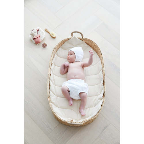 Baby Changing Basket "LUNA" Handmade & Natural Changing Pad-By BEBE BASK® – BEBE BASK
