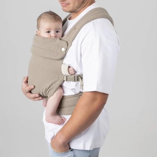 Mabē Monarch Ergonomic Baby Carrier - Premium Cotton Soft Structured Infant Carrier with Hip Healthy Design, 3 Carry Positions for Newborn to Toddler (7-35lbs) (Stone Sage)