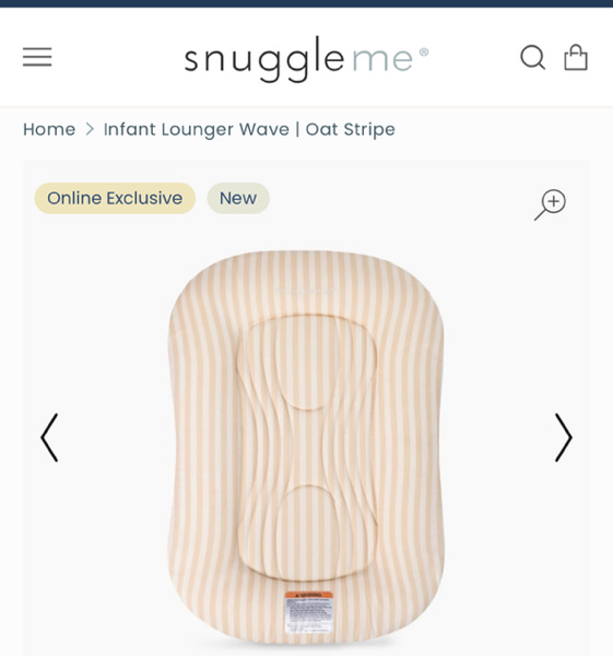 Infant Lounger Wave | Oat Stripe