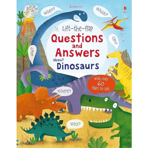 Lift-the-flap Questions and Answers about Dinosaurs Board book – Lift the flap, December 5, 2023