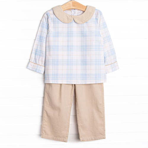 Picture Perfect Plaid Pant Set, Blue – Stitchy Fish