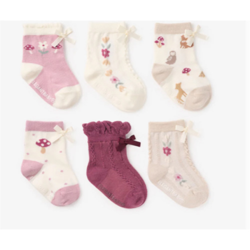 Forest Family Non Slip Baby Socks 6 PK – Elegant Baby