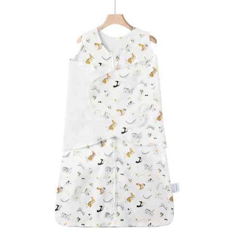 Swaddle-Blanket Baby Girl & Boy Swaddles Newborn Infant Transition 100% Cotton Wrap Blankets, 3-Way Adjustable Wearable Blanket, TOG 1.0 (Dinosaur, Small, 0-3 Month)