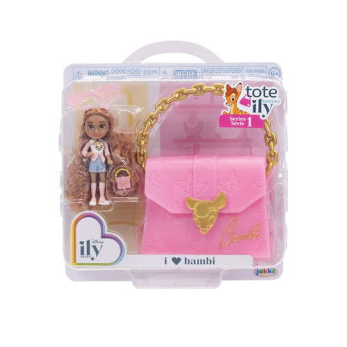 Disney Ily Tote-ILY-Teenies 2.25 inch Tall Bambi Inspired Doll with Matching Purse For Child Ages 6+