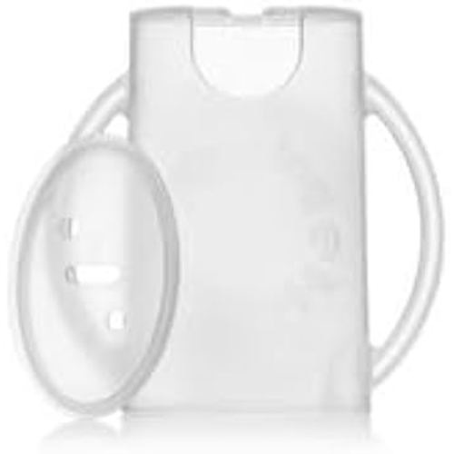 Original Squeeze Proof Flipping Holder with Open Bottom for Food Pouches & Juice Boxes - Multipurpose - Prevent Messes & Support Self-Feeding - Easy Grasping Handles - Made in USA