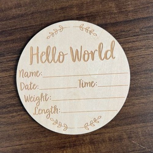 Wooden Baby Announcement Sign, Birth Announcement Sign, Newborn Gift to Baby Shower, Baby Name Announcement Sign Souvenir for Hospital to Share The Joy of Your Baby