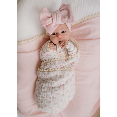 Gauze Lace Blanket | Paisley Peony – Little and Fern