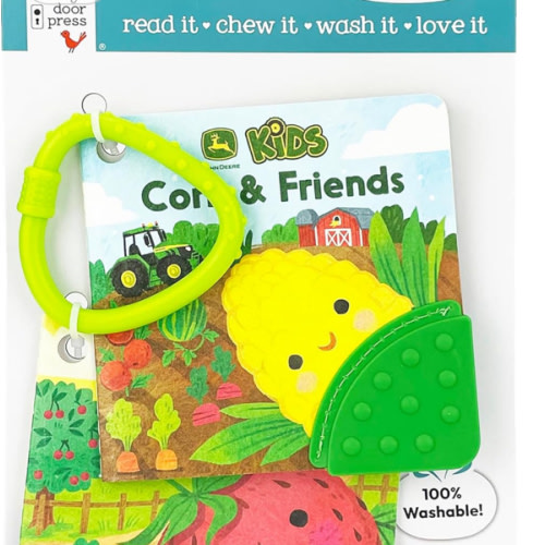 John Deere Kids 2 Pack Washable, Chewable, Unrippable Pages With Linking Ring For Stroller Or Diaper Bag, Teether Tough (A Tuffy Book) (Baby's Unrippable)