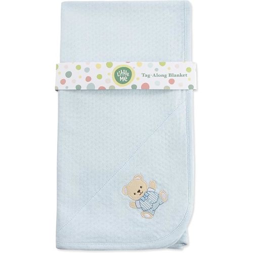 Little Me Blankets for Baby Boys' Cute Bear Swaddling Receiving Blanket