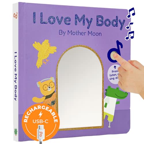 Cali's Books I Love My Body Musical Book for Toddlers 1-3 by Mother Moon - Great Books for 1 Year Old and Books for 2 Year olds About Self-Love | Emotions Books for Toddlers 1-3