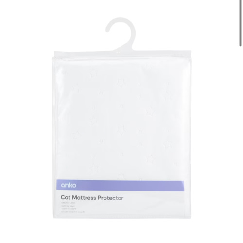 Cot Mattress Protector - White