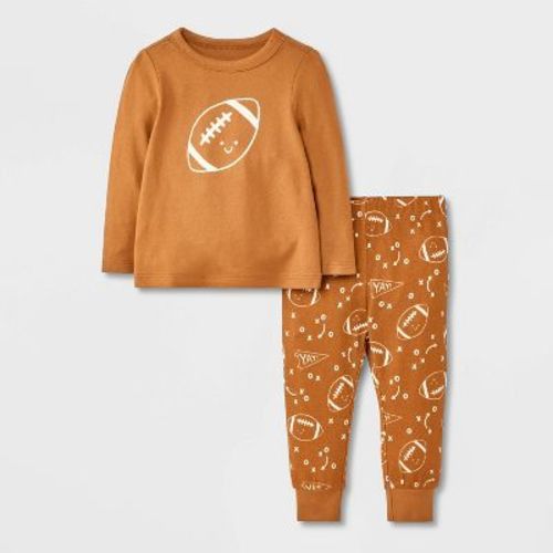 Baby Tiny Tailgator T-Shirt & Bloomer Set - Cat & Jack™ Brown