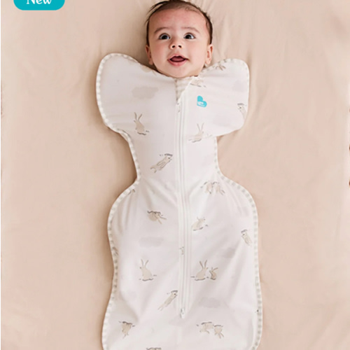 Swaddle Up™ 1.0 TOG Cotton White Cloud Bunnies