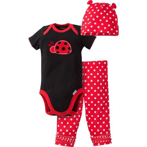 Gerber Baby Three-Piece Bodysuit, Cap, and Legging Set, Ladybug
– Gerber Childrenswear