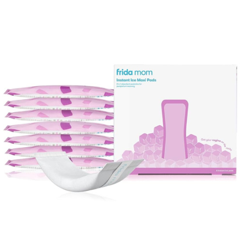 Frida Mom 2-in-1 Postpartum Pads, Absorbent Perineal Ice Maxi Pads, Instant Cold Therapy Packs and Maternity Pad in One