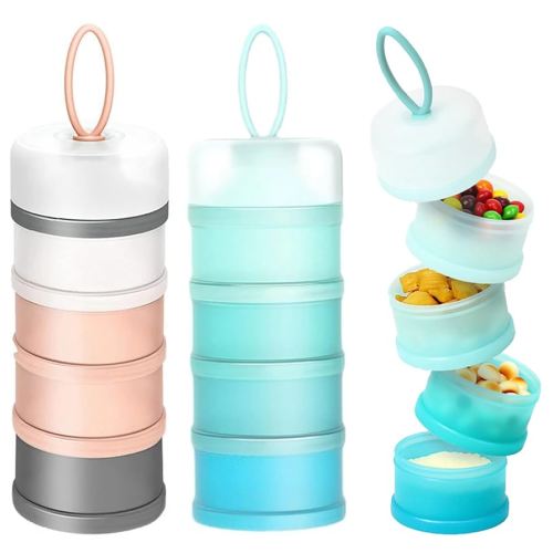 Amazon.com: 2 PCS 4 Layers Sakura Baby Milk Formula Dispenser & Container Box for Travel (Blue) : Baby