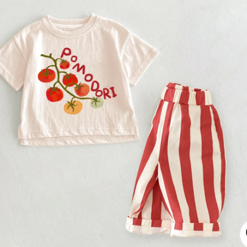 POMODORO Baby 2-Piece Tomato Casual Pants Set
