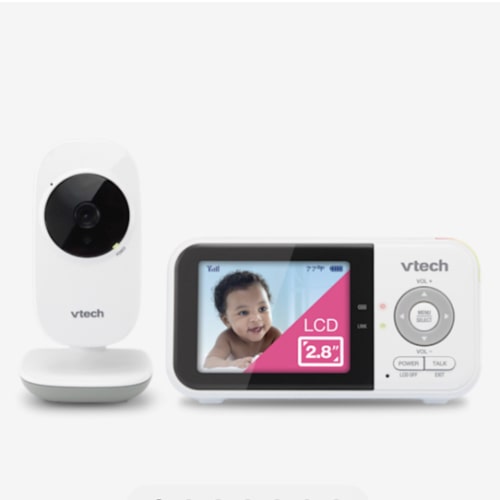 VTech VM819 Baby Monitor with Camera and Audio, 2.8” Screen Portable Baby Camera, Night Vision, 2-Way Audio, Temperature Sensor and Lullabies, Secure Transmission No WiFi, Ideal for Baby/Elderly/Pet