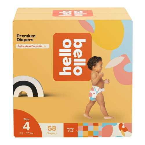 Hello Bello Premium Baby Diapers, Infant Size 4 Honeysuckle 58ct