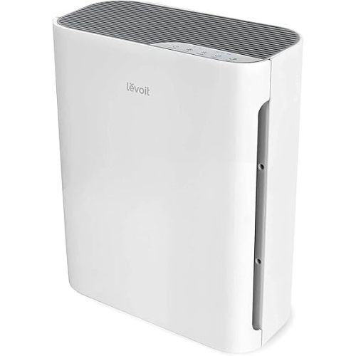 LEVOIT Air Purifiers for Home Large Room, Main Filter Cleaner with Washable Filter for Allergies, Smoke, Dust, Pollen, Quiet Odor Eliminators for Bedroom, Pet Hair Remover, Vital 100, White