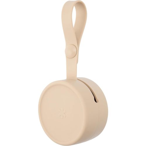 Skip Hop Baby Silicone Pacifier Holder Case with Easy-Access Opening and Strap, Fits 2 Pacifiers, Oat