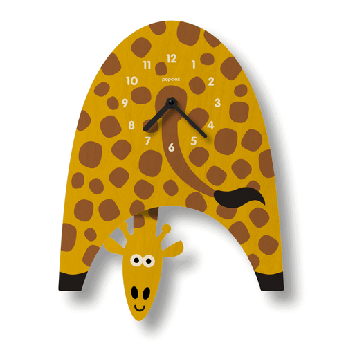 giraffe - pendulum clock | popclox Wall Clocks for Kids