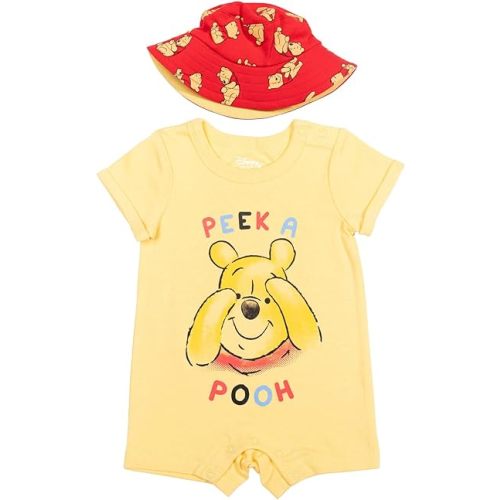 Disney Winnie the Pooh Baby Romper & Sun Hat (18M)