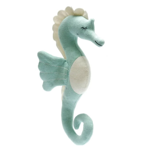 Cotton Knitted Green Seahorse