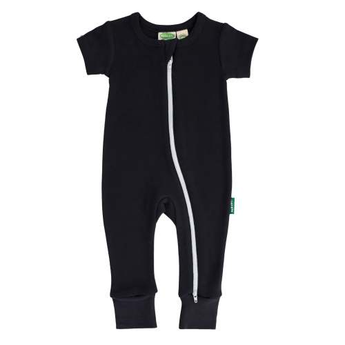 Organic Essential Basics '2-Way' Zip Romper - Short Sleeve