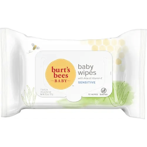 Burt’s Bees Baby Wipes, Unscented Natural Baby Wipes for Sensitive Skin with Aloe and Vitamin E - 72 Wipes